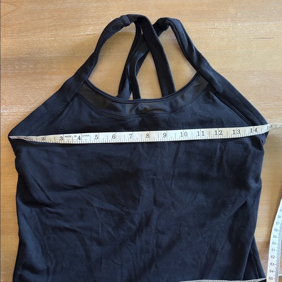 Lululemon Black Mesh Inset Crossback Workout Tank, Black - Picture 10 of 10